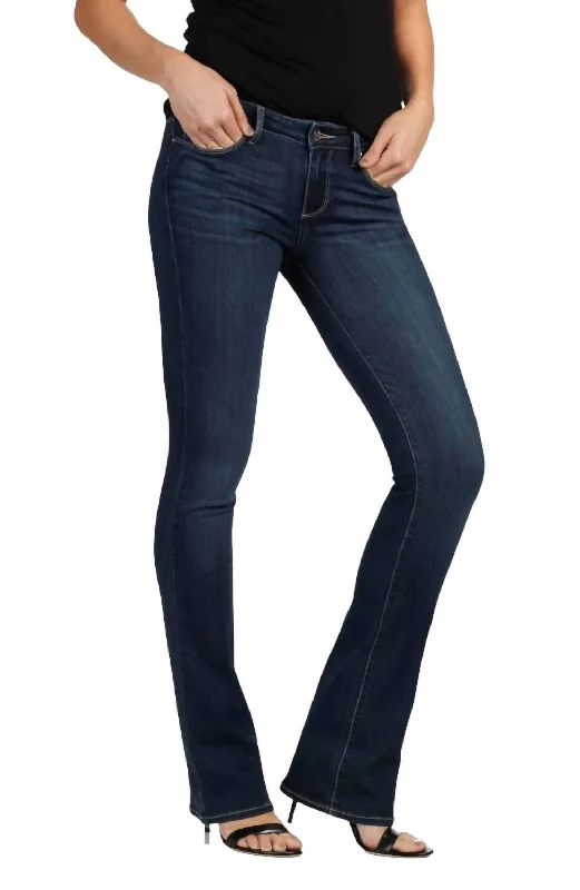 Manhattan Boot Cut Jeans In Blue Stylish High-Waisted Denim