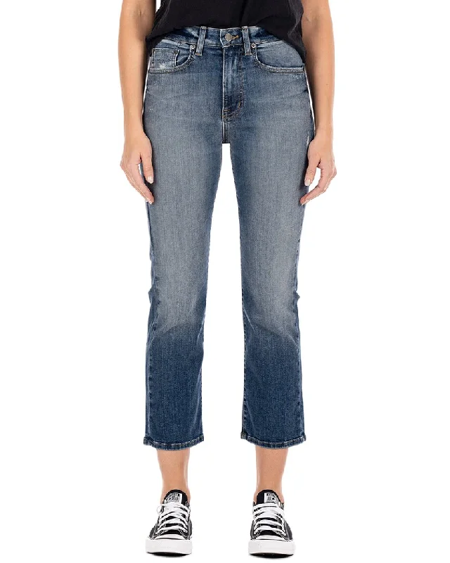 Modern American La Brea New Haven Boot Crop Jean Stylish Stone-Wash Denim Jeans