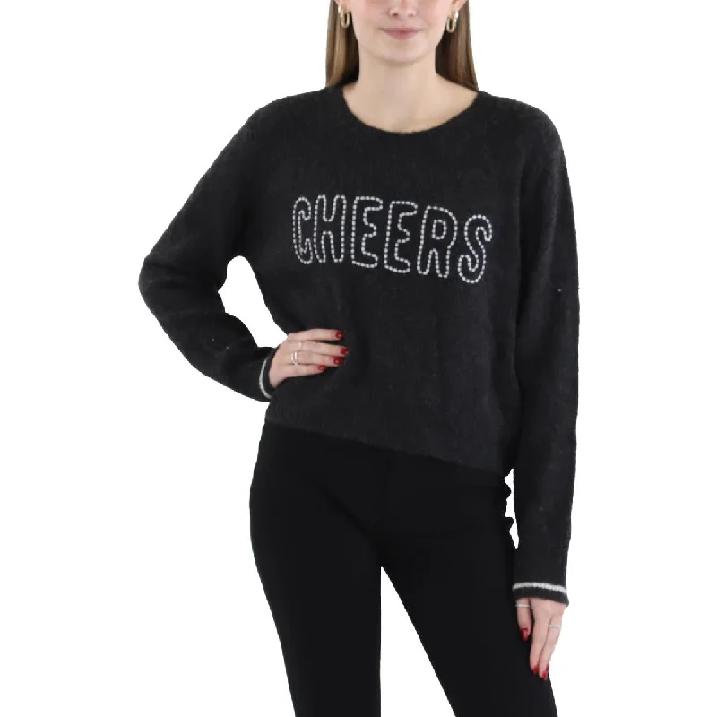 Womens Ribbed Trim Long Sleeve Crewneck Sweater Nylon Fabric Polyester Fabric Spandex Fabric Womens Ribbed Trim Long Sleeve Crewneck Sweater Nylon Fabric Polyester Fabric Spandex Fabric