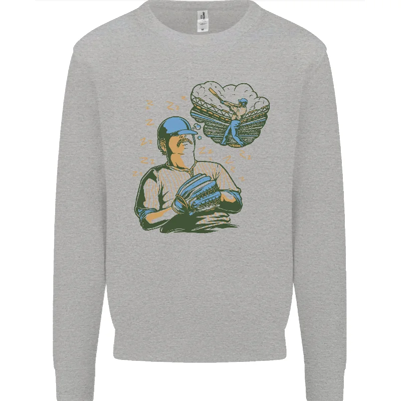 A Baseball Player Mens Sweatshirt Jumper Hoodie with V-Neck Classic Versatile