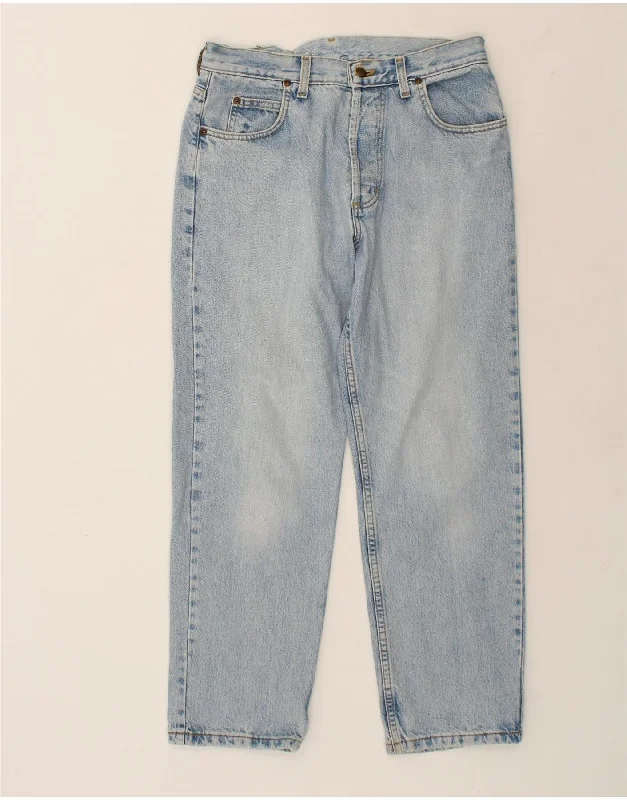 LEE Womens Straight Jeans W33 L29  Blue Cotton Casual Wide-Legged Denim Jeans