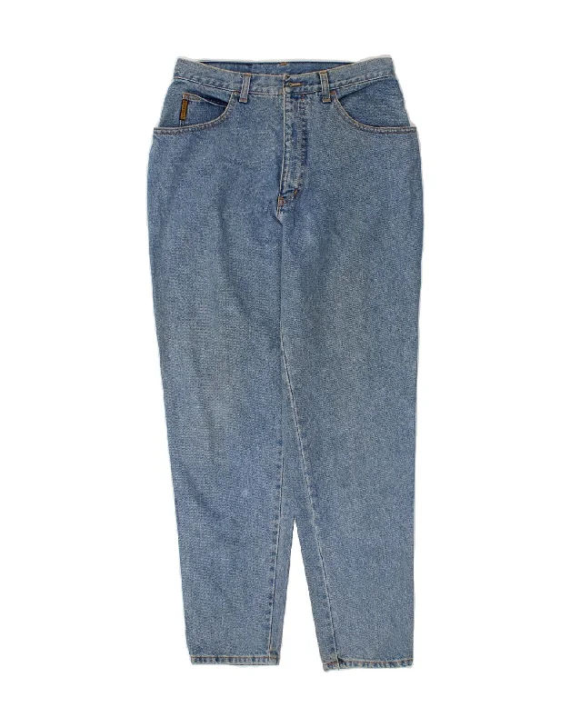 ARMANI Womens Tapered Jeans W34 L30  Blue Cotton Comfortable Drawstring Waist Jeans