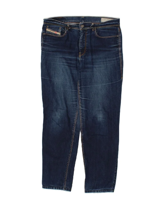 DIESEL Womens Highkee Slim Straight Jeans W30 L26  Blue Cotton Casual Loose Fit Jeans