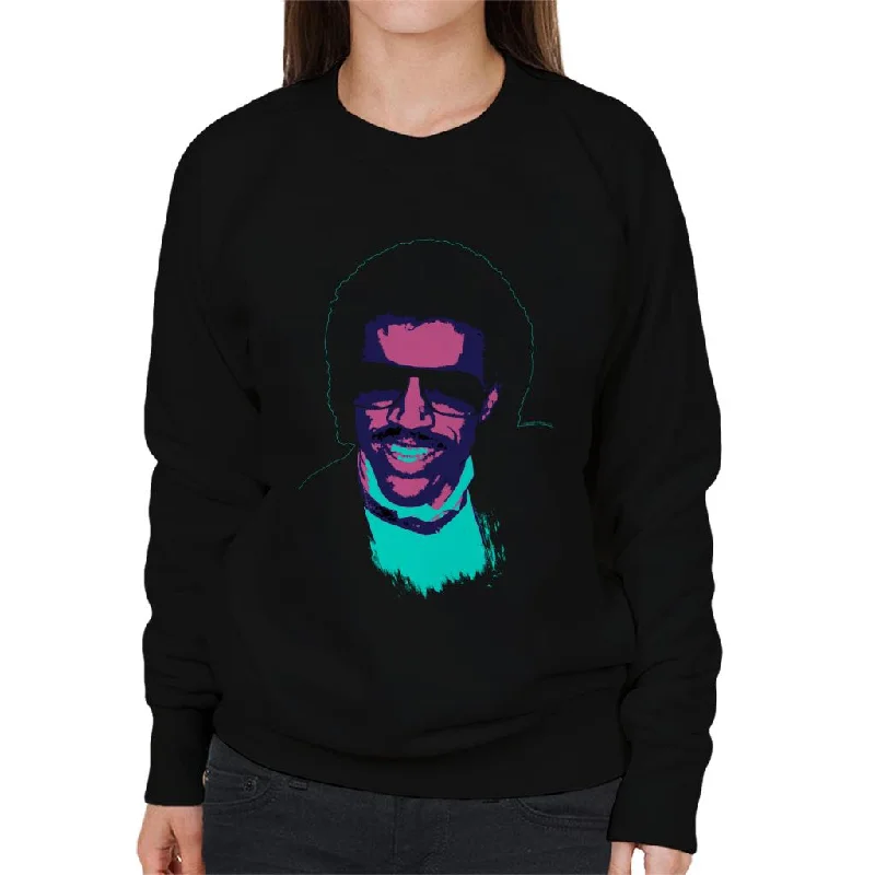 TV Times Pop Singer Lionel Richie 1985 Pop Art Stylised Women's Sweatshirt Zip Hoodie Drawstring Kangaroo Pocket TV Times Pop Singer Lionel Richie 1985 Pop Art Stylised Women's Sweatshirt Zip Hoodie Drawstring Kangaroo Pocket