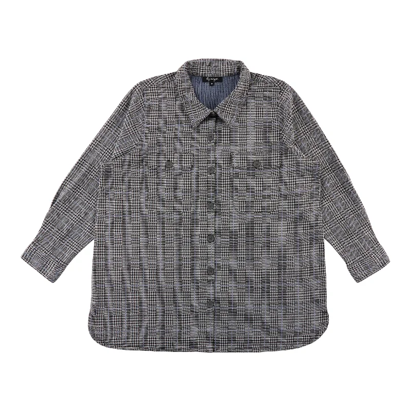 lily morgan Women's Plus Plaid Blouse Semi-Sheer Blouse