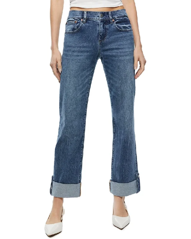 alice + olivia Abilene Ultra Low-Rise Jean Comfortable Stretch Denim Jeans