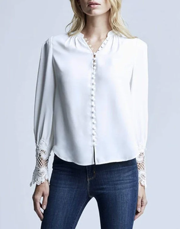 Ava Lace Cuff Blouse Everyday Stylish Blouse