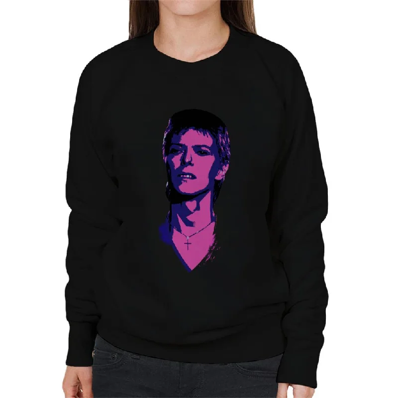 TV Times Pop Star David Bowie Portrait 1977 Pop Art Stylised Women's Sweatshirt Oversized Hoodie Comfort Casual TV Times Pop Star David Bowie Portrait 1977 Pop Art Stylised Women's Sweatshirt Oversized Hoodie Comfort Casual