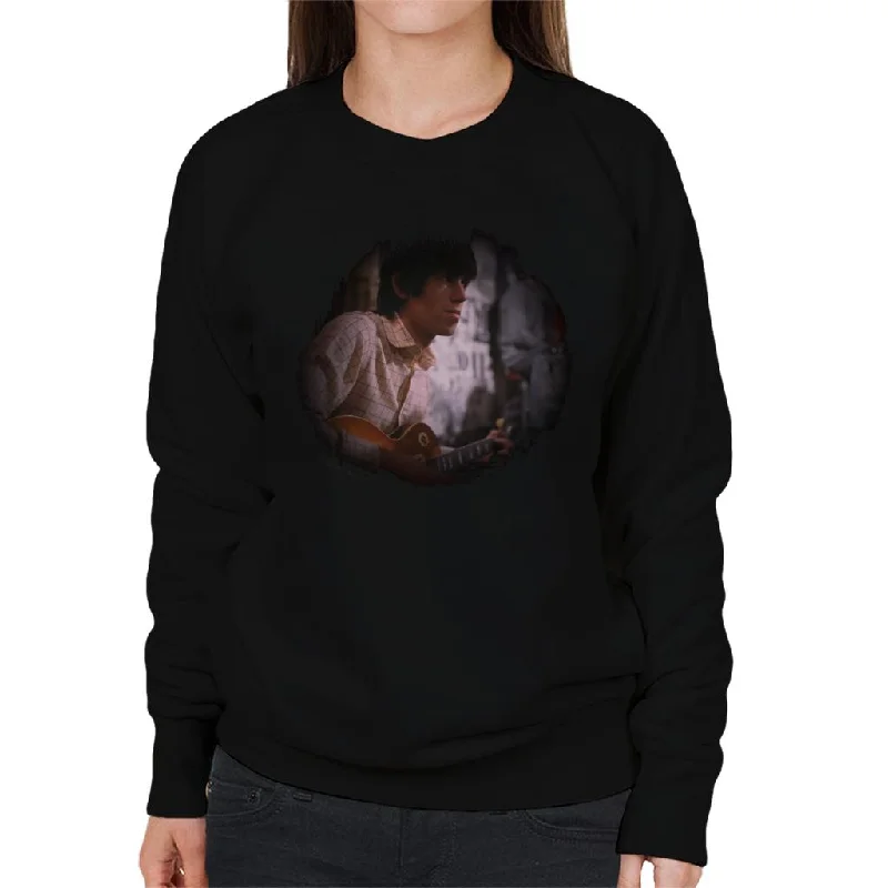 TV Times Keith Richards Les Paul Ready Steady Go Women's Sweatshirt Hoodie with Frayed Bohemian Relaxed TV Times Keith Richards Les Paul Ready Steady Go Women's Sweatshirt Hoodie with Frayed Bohemian Relaxed