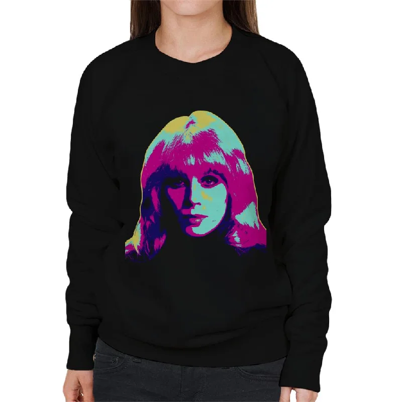 TV Times Joanna Lumley Sapphire And Steel 1979 Pop Art Stylised Women's Sweatshirt Hoodie with Side Slits Relaxed Casual TV Times Joanna Lumley Sapphire And Steel 1979 Pop Art Stylised Women's Sweatshirt Hoodie with Side Slits Relaxed Casual