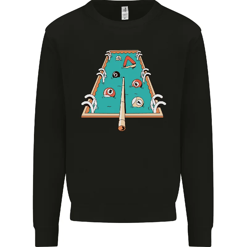 9-Ball Pool Funny Swimming Pool Mashup Mens Sweatshirt Jumper Hoodie with Snap Buttons Easy Quick 9-Ball Pool Funny Swimming Pool Mashup Mens Sweatshirt Jumper Hoodie with Snap Buttons Easy Quick