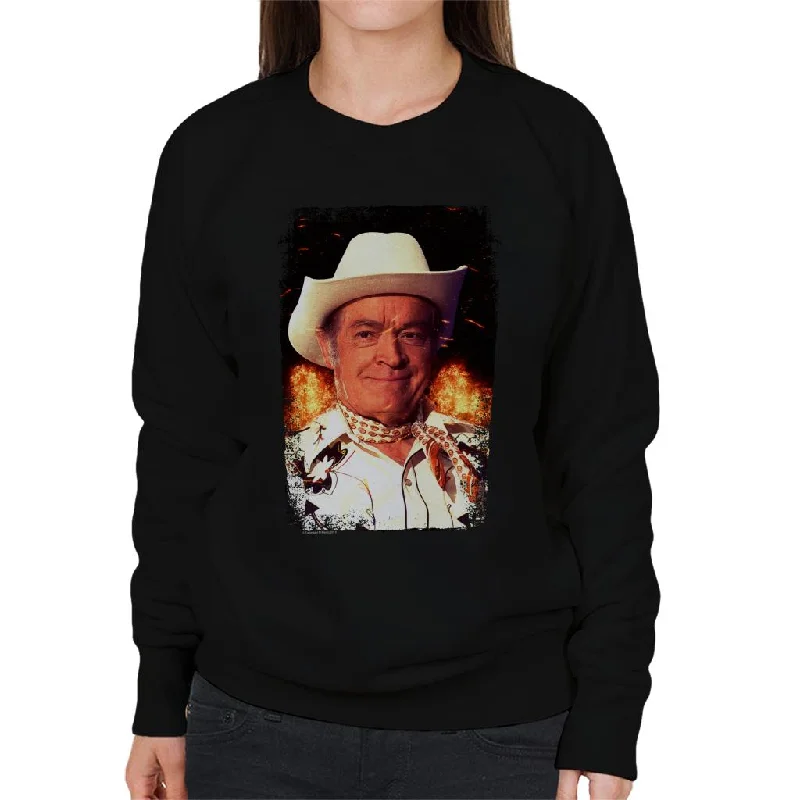 TV Times Bob Hope Cowboy 1978 Women's Sweatshirt Hoodie with Fur Luxurious Winter