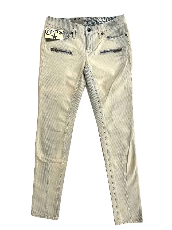 Women's Copley Rocker Skinny Stretch Jeans In Light Blue Trendy Skinny High-Waist Jeans