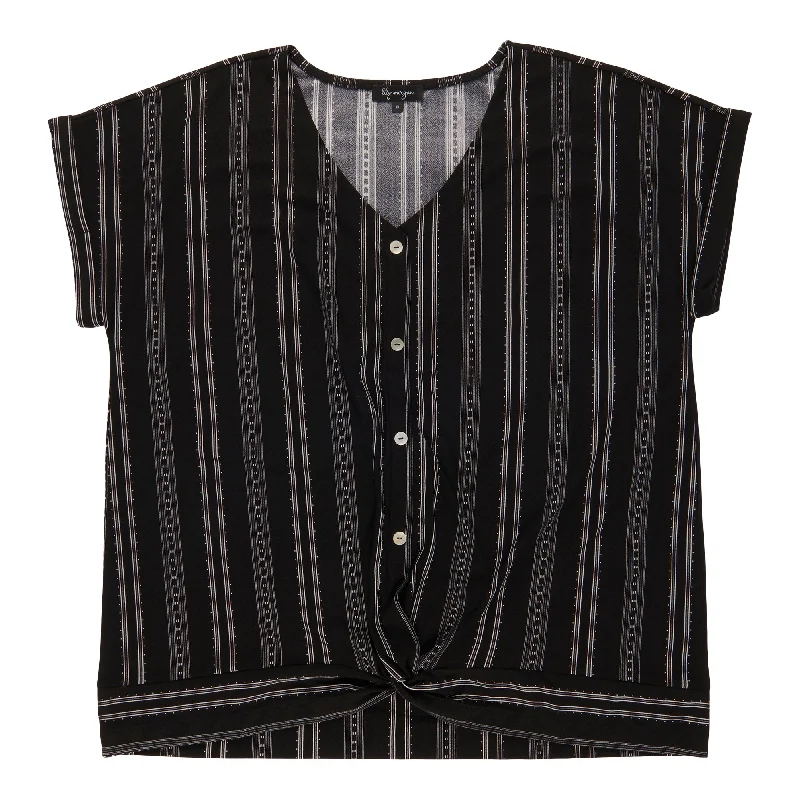 lily morgan Women's Plus Short Sleeve Blouse Stylish Wrap Blouse
