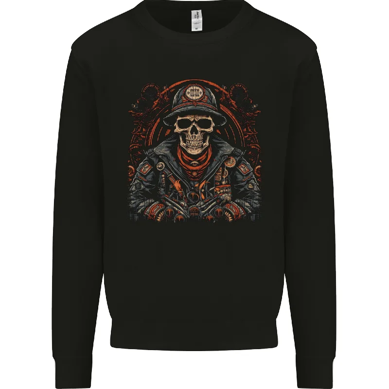 A Biker Skull Motorbike Motorcycle Chopper Mens Sweatshirt Jumper Hoodie with Pattern Geometric Abstract A Biker Skull Motorbike Motorcycle Chopper Mens Sweatshirt Jumper Hoodie with Pattern Geometric Abstract