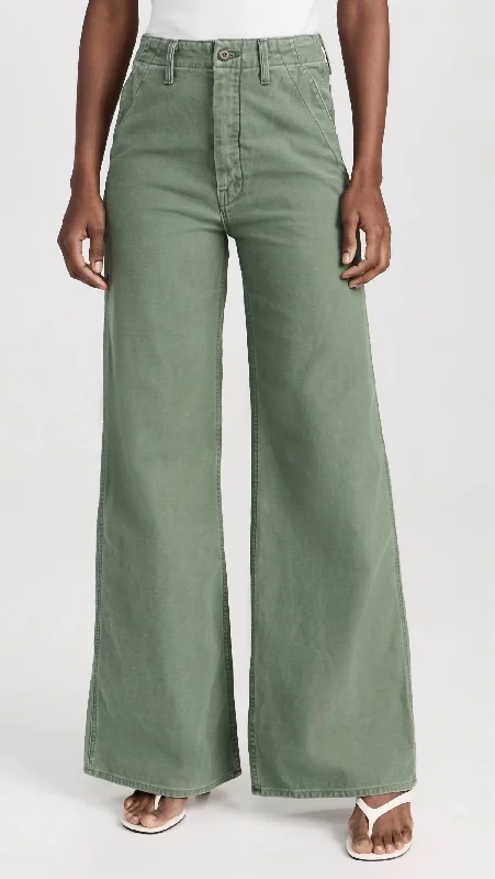 Major Sneak Roller Wide Leg Jeans In Roger That Chic Cropped Jeans