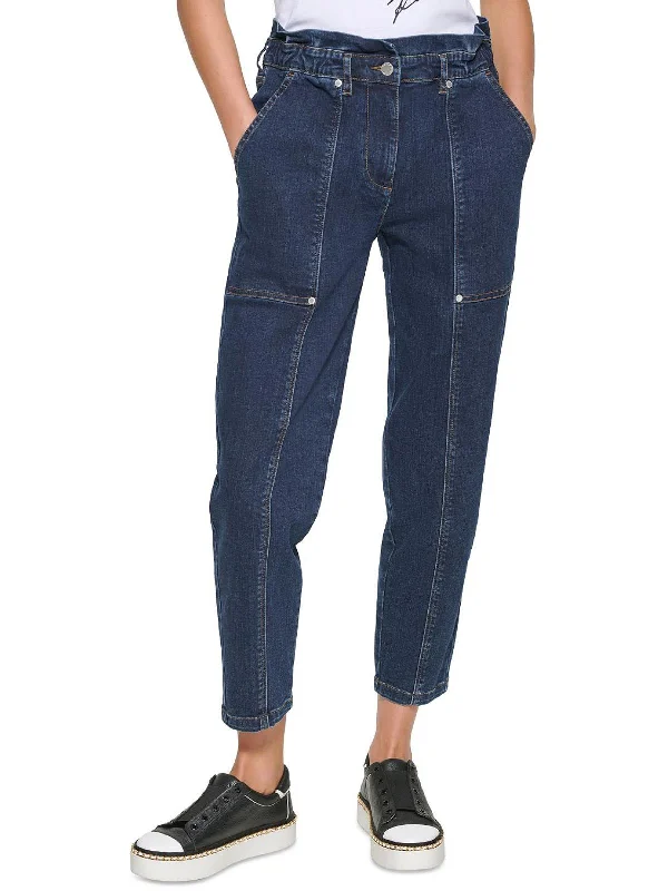 Womens Straight Leg Denim Ankle Jeans Cozy Wide-Legged Jeans
