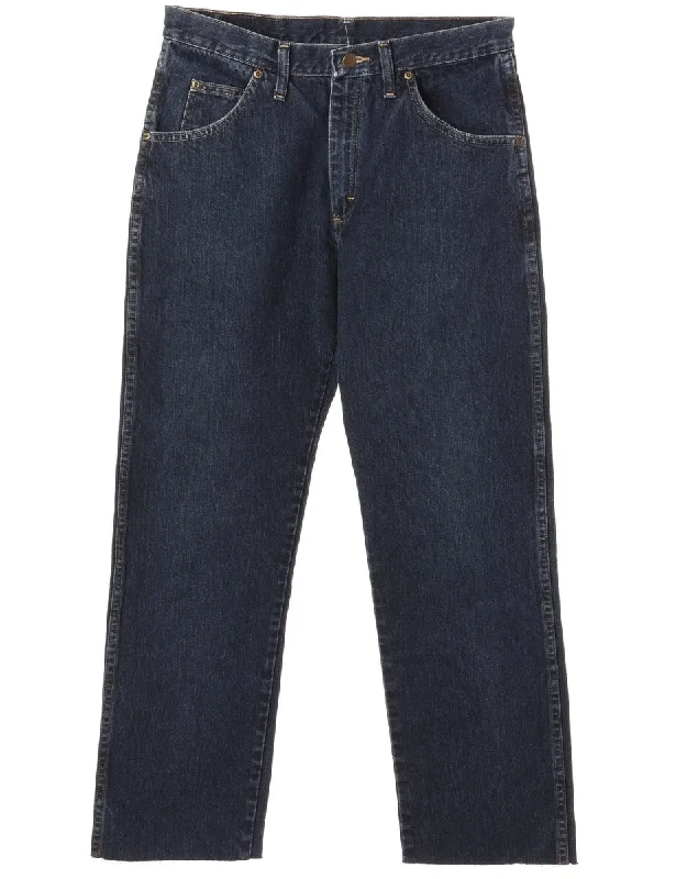 Label Tapered Cropped Jeans Trendy Plus Size Jeans