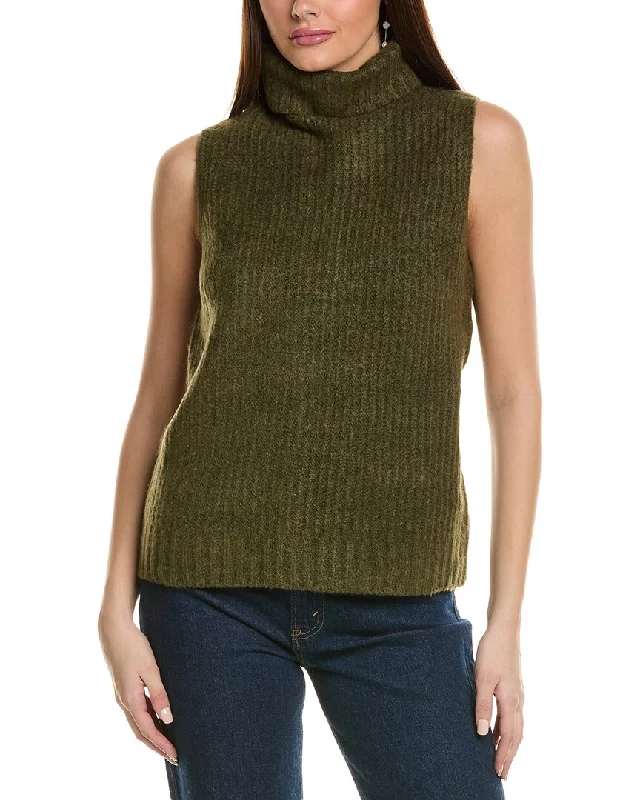 Wayf Turtleneck Wool-Blend Sweater Handmade Hand-knitted Hand-woven