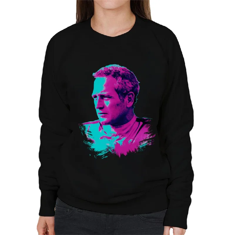 TV Times Paul Newman Race Suit 1974 Pop Art Stylised Women's Sweatshirt Hoodie with Hem Contrast Bold Stylish TV Times Paul Newman Race Suit 1974 Pop Art Stylised Women's Sweatshirt Hoodie with Hem Contrast Bold Stylish