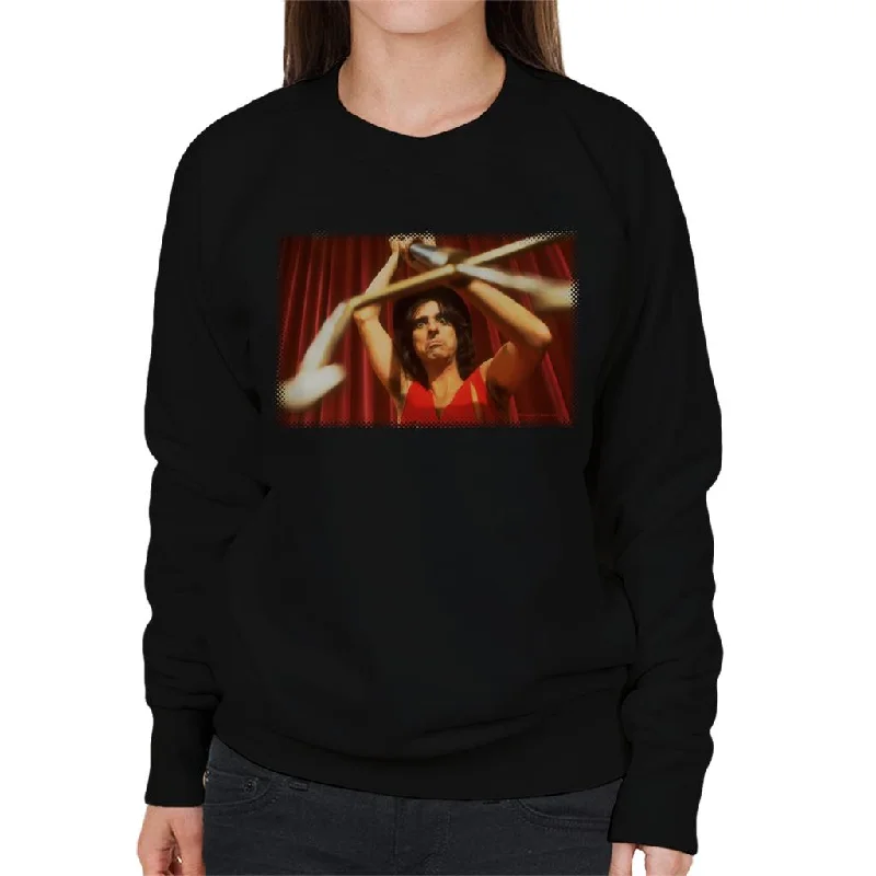 TV Times Alice Cooper Trident Women's Sweatshirt Hoodie with Relaxed Fit Easy Casual TV Times Alice Cooper Trident Women's Sweatshirt Hoodie with Relaxed Fit Easy Casual
