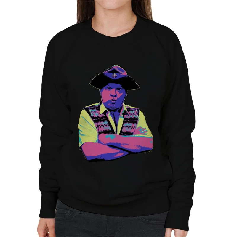 TV Times Benny Hill In Character 1989 Pop Art Stylised Women's Sweatshirt Hoodie with Zipper Placket Modern Functional TV Times Benny Hill In Character 1989 Pop Art Stylised Women's Sweatshirt Hoodie with Zipper Placket Modern Functional