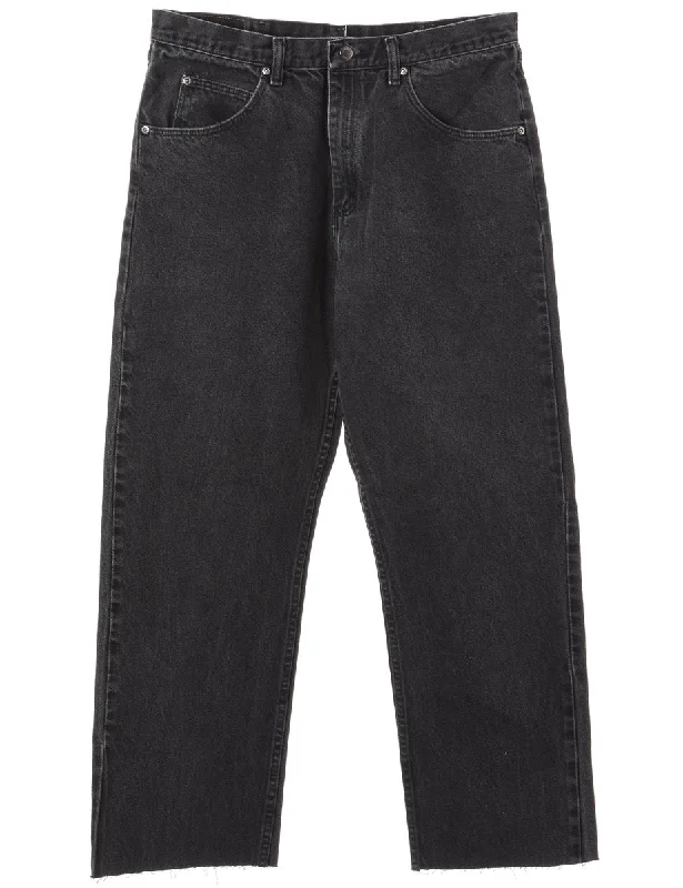 Label Tapered Cropped Jeans Trendy Skinny High-Waist Jeans