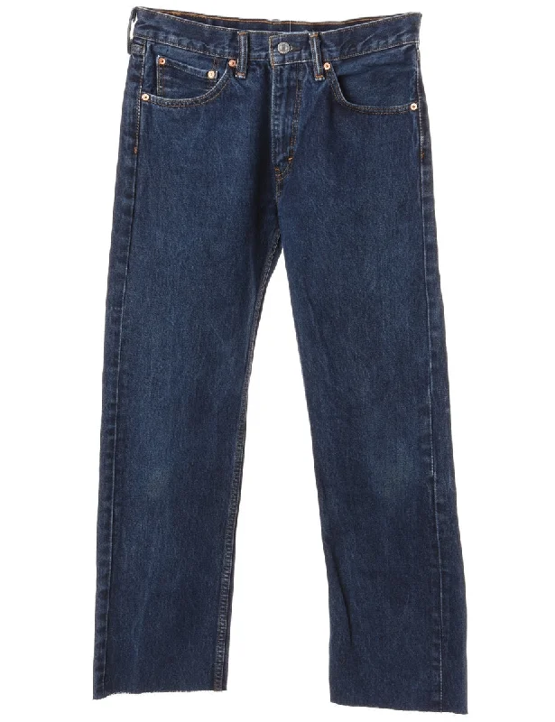 Label Tapered Cropped Jeans Chic Dark-Wash Skinny Jeans
