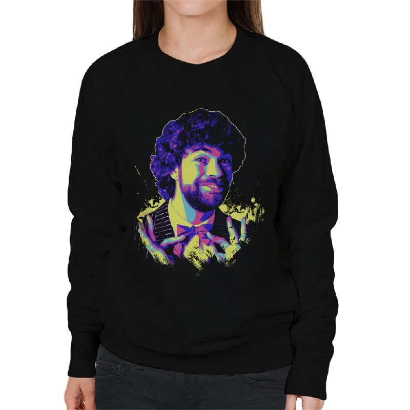 TV Times Matthew Kelly Bow Tie Pop Art Stylised Women's Sweatshirt Hoodie with Illustration Artistic Creative TV Times Matthew Kelly Bow Tie Pop Art Stylised Women's Sweatshirt Hoodie with Illustration Artistic Creative