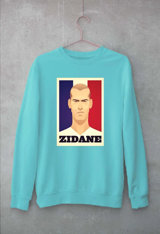 Zidane Unisex Sweatshirt for Men/Women Hoodie with Rolled Sleeves Casual Relaxed