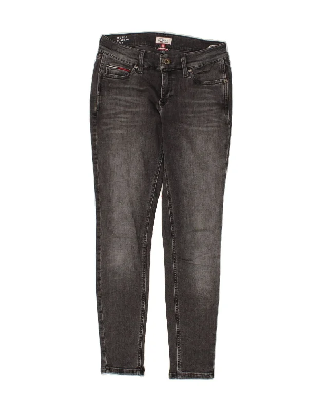 TOMMY HILFIGER Womens Nora Mid Rise Skinny Jeans W27 L28  Grey Cotton Fashionable Jeggings Style Jeans