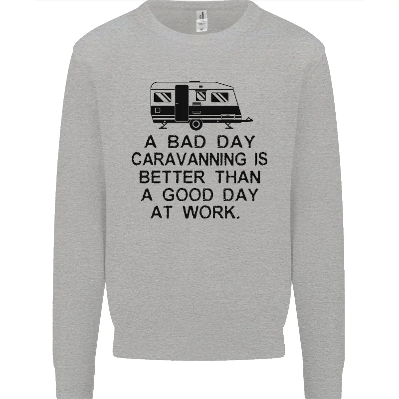 A Bad Day Caravanning Caravan Funny Mens Sweatshirt Jumper Hoodie with Cuffed Sleeves Snug Secure A Bad Day Caravanning Caravan Funny Mens Sweatshirt Jumper Hoodie with Cuffed Sleeves Snug Secure
