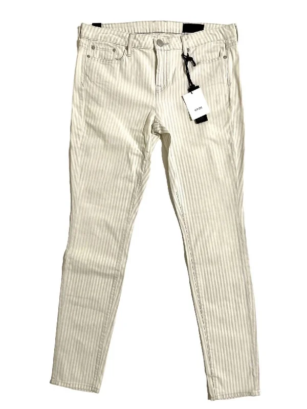 Women's Riley Skinny Jeans In White Trendy Colored Denim Jeans