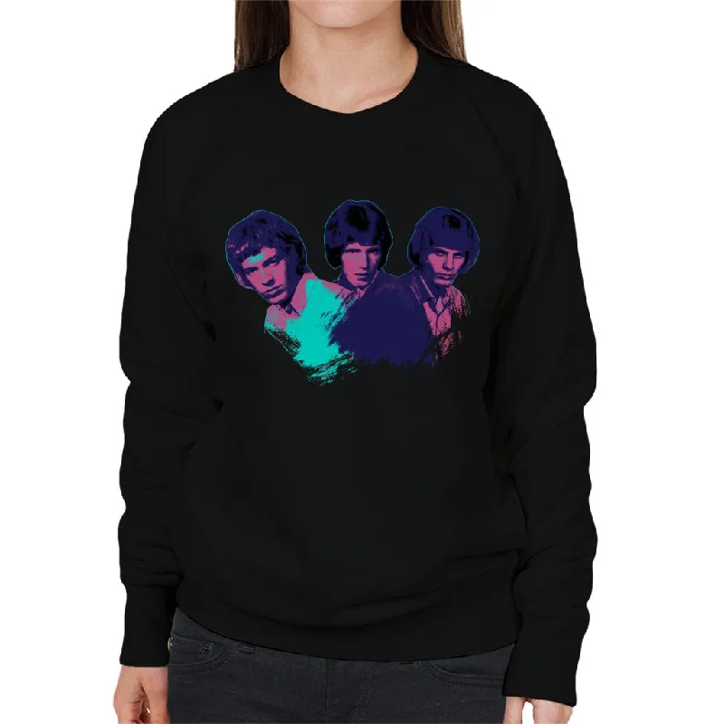 TV Times Walker Brothers Portrait Pop Art Stylised Women's Sweatshirt Hoodie with Exposed Zipper Edgy Industrial TV Times Walker Brothers Portrait Pop Art Stylised Women's Sweatshirt Hoodie with Exposed Zipper Edgy Industrial