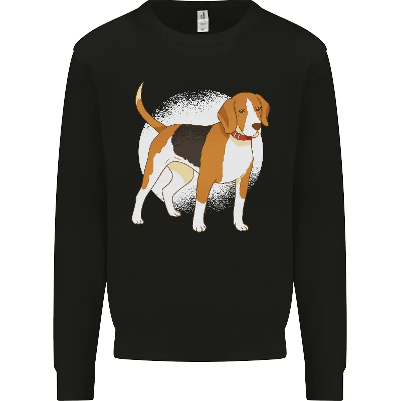 A Beagle Dog Mens Sweatshirt Jumper Hoodie with Distressed Vintage Worn