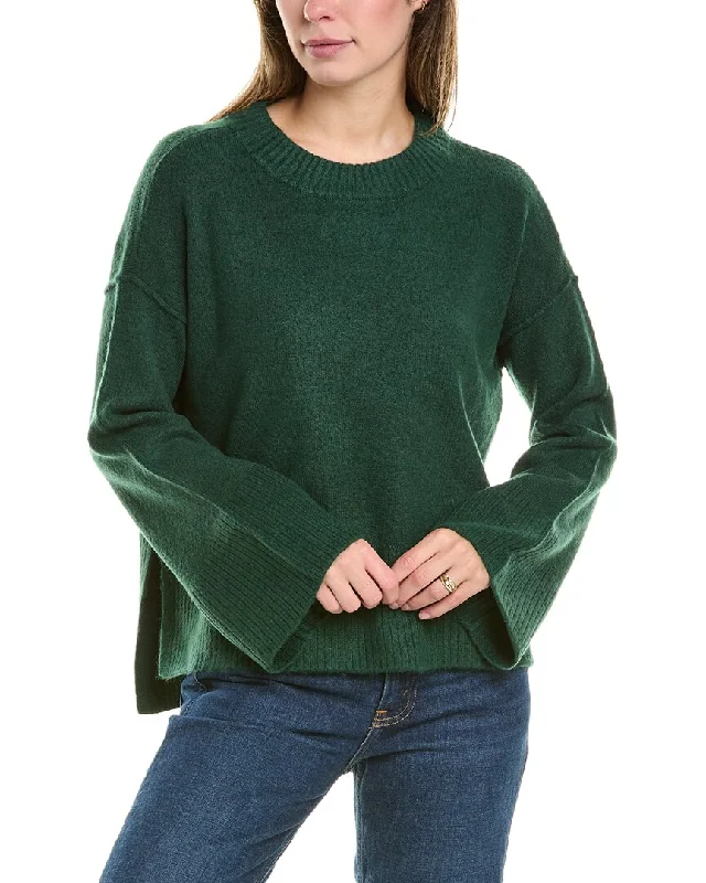 Vince Camuto Dropped-Shoulder Sweater Terry Blend Velvet Blend Canvas Blend