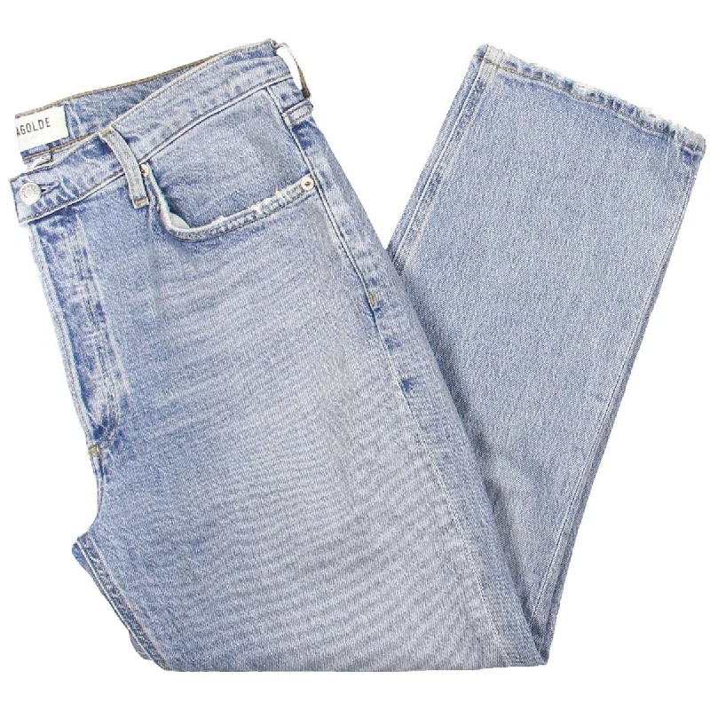 Womens Cropped Straight Leg Cropped Jeans Chic Cropped Jeans