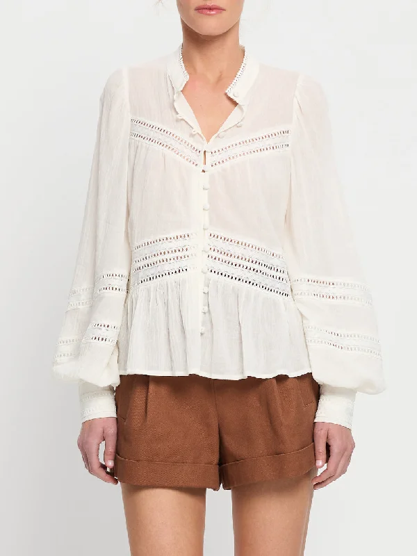 Tana Blouse Collared Satin Blouse