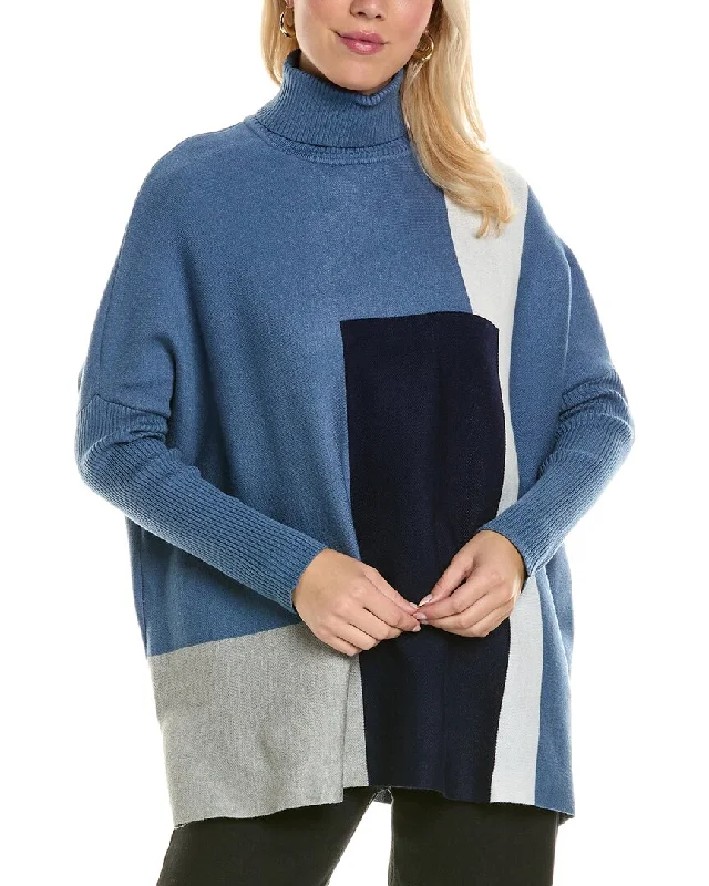 Joseph A. Turtleneck Tunic Sweater Fleece Sweater Nylon Polyester