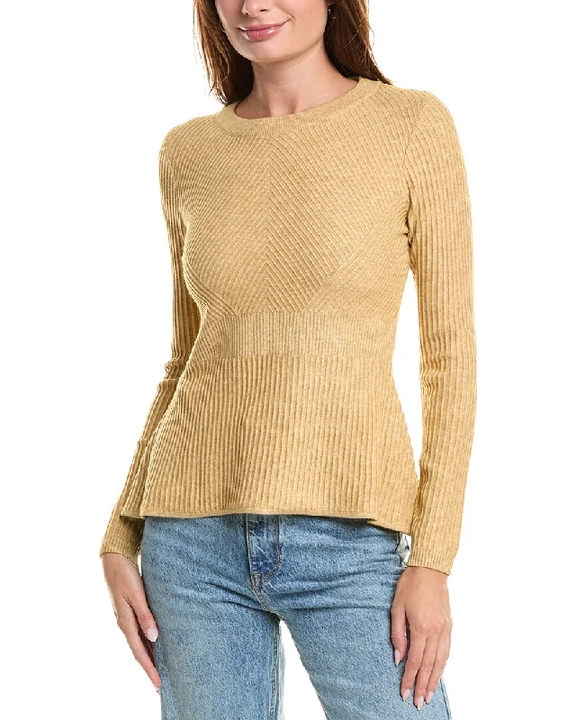 Nanette Nanette Lepore Rib Sweater Tailored Straight A-Line
