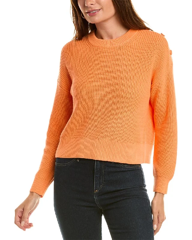 525 America Button Shoulder Sweater Elasticated Padded Insulated