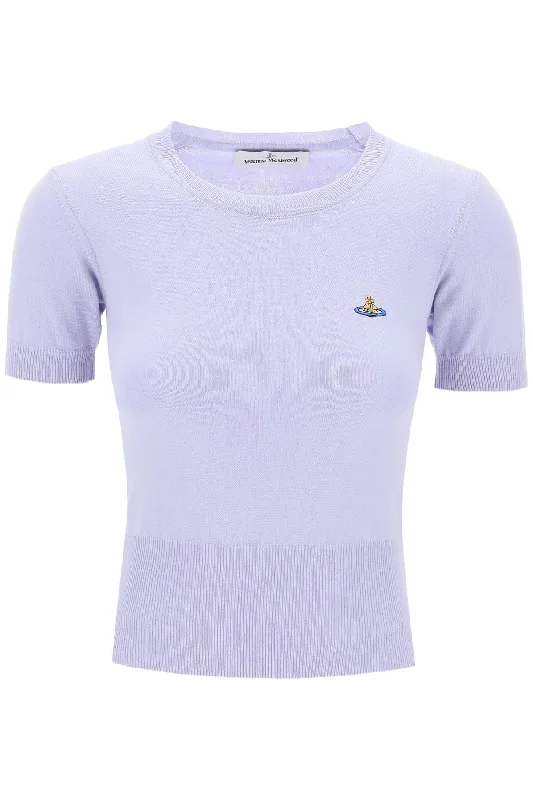 bea short-sleeve sweater with orb embroidery 1803002QY001B LAVENDER Satin Fabric Silk Fabric Chiffon Fabric bea short-sleeve sweater with orb embroidery 1803002QY001B LAVENDER Satin Fabric Silk Fabric Chiffon Fabric