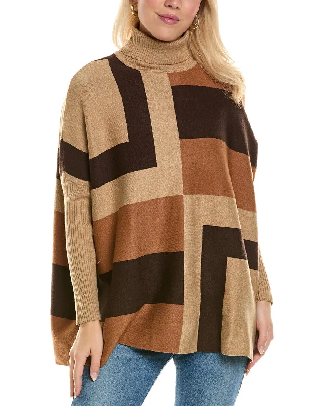 Joseph A. Turtleneck Tunic Sweater Velvet Chenille Corduroy