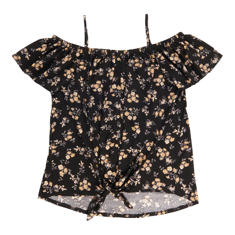 lily morgan Women's Plus Off-The-Shoulder Blouse Balloon Sleeve Blouse