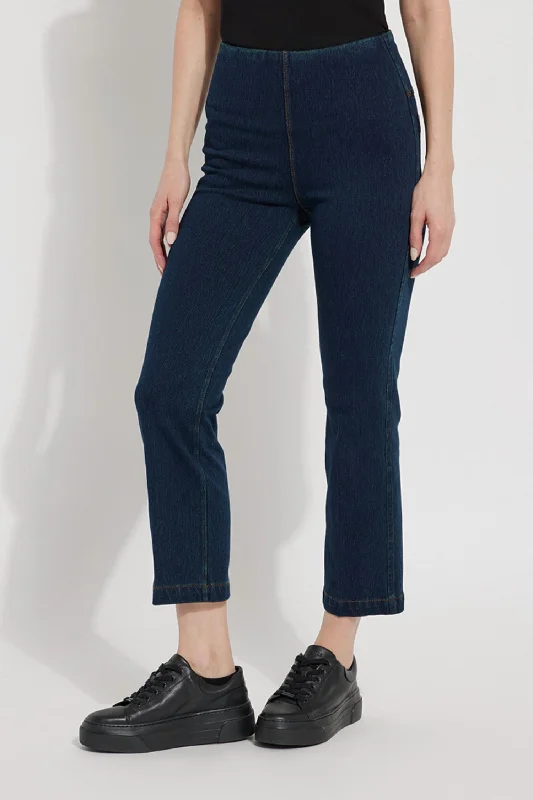 Baby Bootcut Ankle Denim Jean In Indigo Comfortable Stretch Fit Jeans