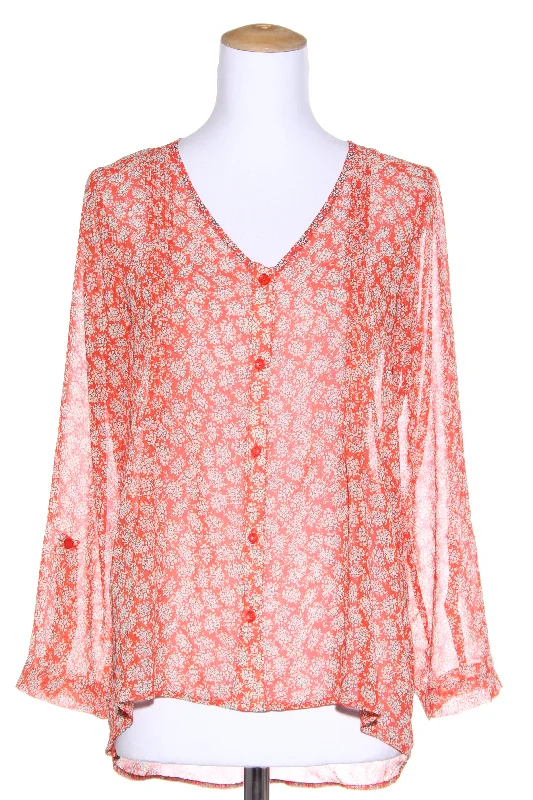 KETZ-KE - Floral print blouse! 10 Textured Cotton Blouse