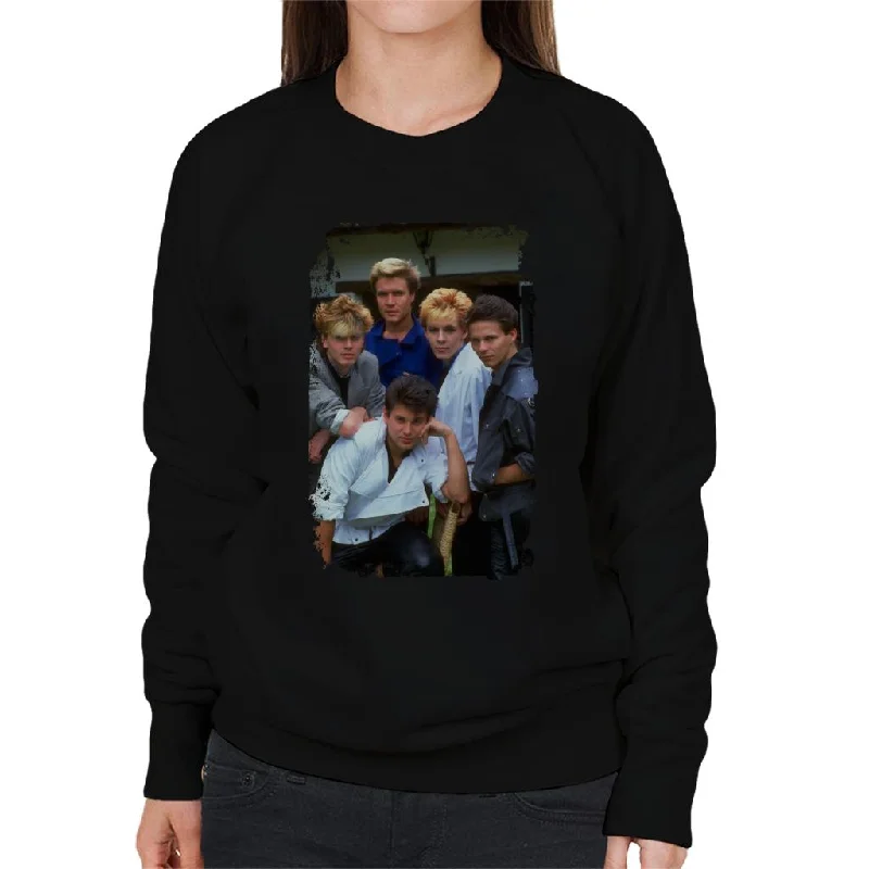 TV Times Duran Duran Band Portrait Women's Sweatshirt Hoodie with Hem Detail Decorative Unique TV Times Duran Duran Band Portrait Women's Sweatshirt Hoodie with Hem Detail Decorative Unique