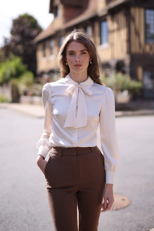 Chloe Silk Blouse Casual Button Blouse