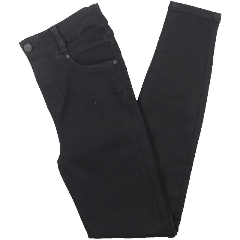 Womens High Rise Pull On Ankle Jeans Stylish Bootcut Denim Jeans
