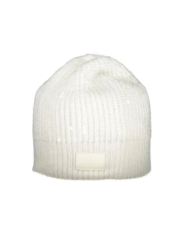 Guess Jeans Guess Sequin Beanie - White Casual Bootcut Ripped Jeans